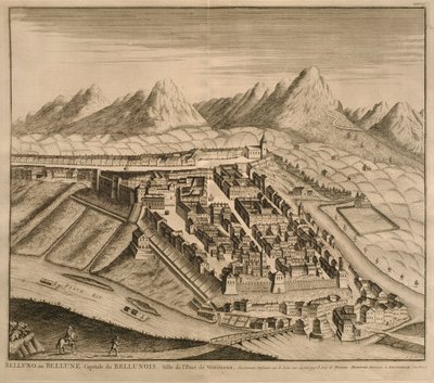 Karte von Belluno, aus 